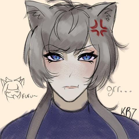 Anime-ish painted sketch without rendering.